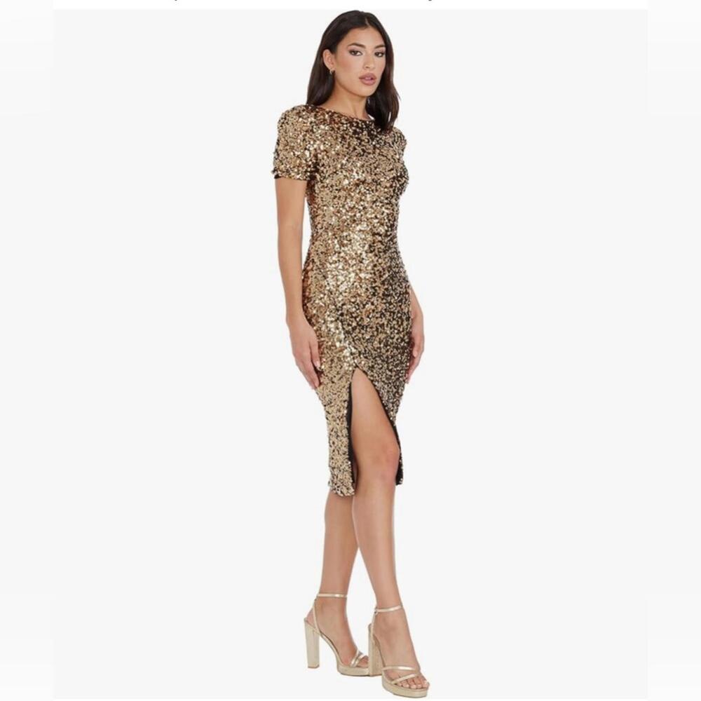 Dress the Population Women's Natasha Bodycon Midi Dress size L